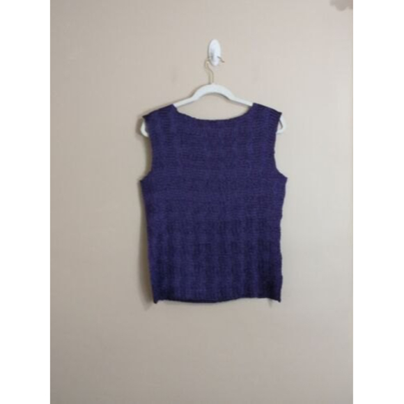 Vintage 90s Y2K Rafael Womens Purple Crinkle Blouse Size Large Purple - Picture 4 of 4